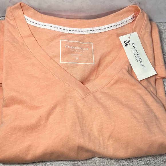 Charter Club Intimates Short Sleeve Pajama Top Size Medium - Picture 2 of 3